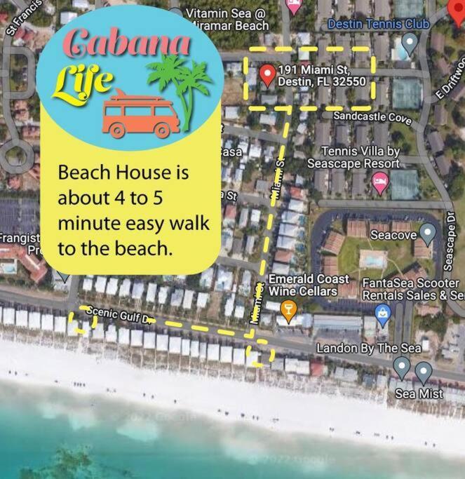 Private Beach Access, Fenced Yard & Pet Friendly, Pool, Cabana Life Beach House Destin Exterior foto